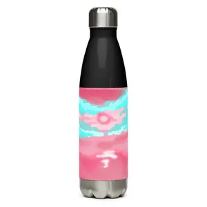 Stainless steel Sunset Pink and Blue water bottle