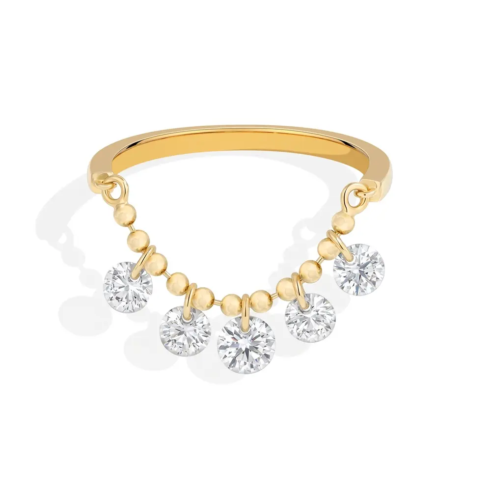 ATTAGEMS 14k Gold Plated Copper D VVS1 Color Moissanite Ring for Women Copper/925 Sterling Silver Design Fine Jewelry Party Gift Daily RU09 summerwins