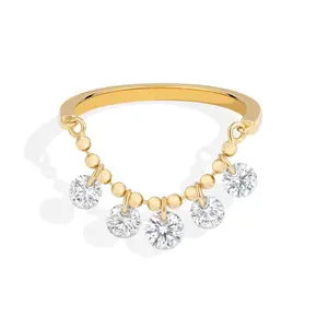 ATTAGEMS 14k Gold Plated Copper D VVS1 Color Moissanite Ring for Women Copper/925 Sterling Silver Design Fine Jewelry Party Gift Daily RU09 summerwins