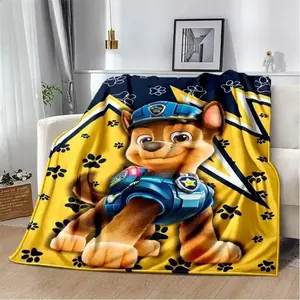 P-Patrol Cute Cartoon Dog HD Blanket – Soft Cozy Throw for Home, Bedroom, Bed, Sofa, Picnic & Travel – Kids Gift Cover Blanket
