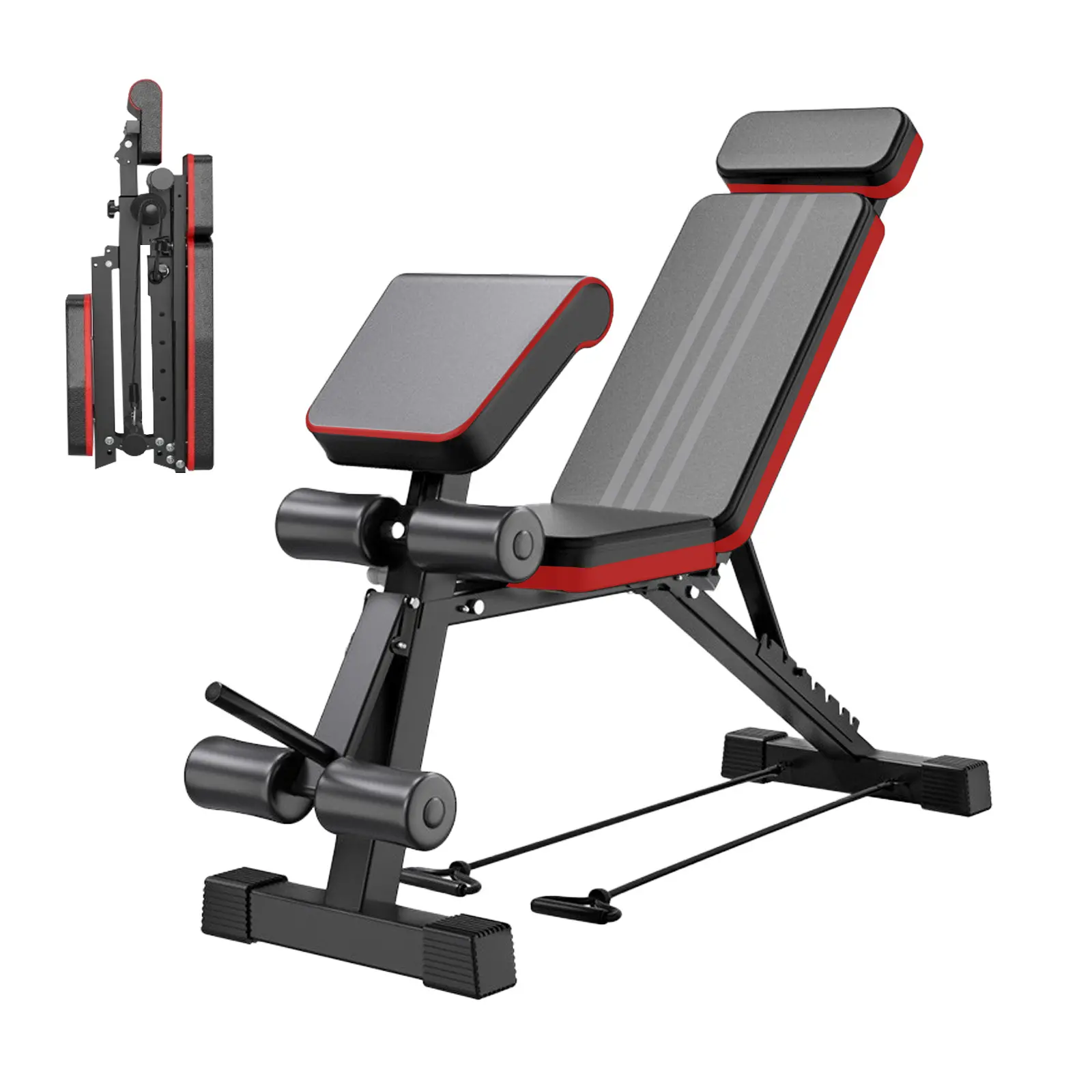 Adjustable Foldable Weight Bench for Home Gym - TikTok Shop