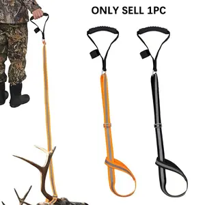 Pull Rope with Reflective Braided Strap, Adjustable Length, Outdoor Heavy Load Dragging, Hunting Animal Drag Rope