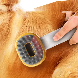 Soothing Dog Massager Brush - Relaxing Grooming Tool for Anxious Pets, Promotes Healthy Skin and Coat