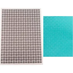 3-D Texture Basket Weaving Embossing Folders Weaving Pattern Embossing Template for Card Making Paper Crafting Scrapbooking Decoration 5"x7"