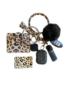 Exclusive Cheetah Bling Keychain Set – FREE Matching Card Holder Inside!