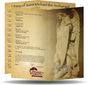 Litany of St. Michael Holy Card Size: 3" X 6"