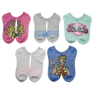 Barbie Ladies' No-Show Character Sock Set - 5 Pair