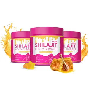 Women's honey gummies, a complex mineral supplement, boost energy, and a health dietary supplement containing shilajit, asparagus, and saffron, help balance hormones.