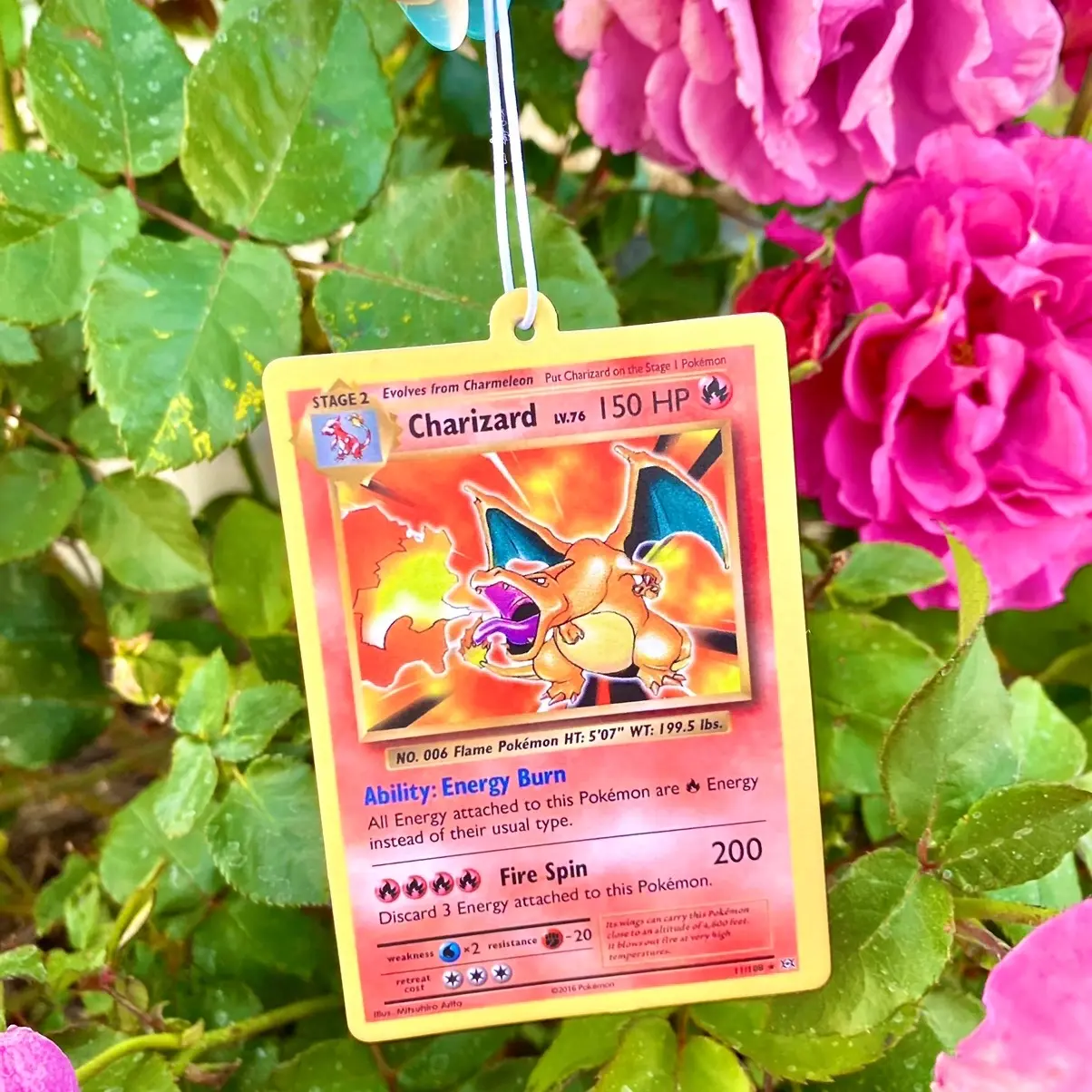 Anime Charizard Car Air Freshener, Car Accessories, Cool Gifts, Gifts for Him, Trading Cards, Black Ice, Funny, Father's Day, Birthday, Christmas