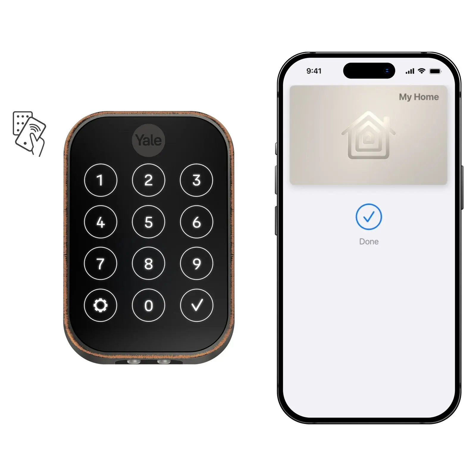 Yale Assure Lock 2 Key-Free Keypad Lock With Bluetooth & Ridgefield Handle – Black Suede Finish, Auto-Unlock & Auto-Lock Features