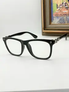 Men's Square Flat Glasses, Fashionable Frames Glasses, Stylish Plain Design Eyewear, Perfect for Daily Wear & Casual, Durable Frame Material