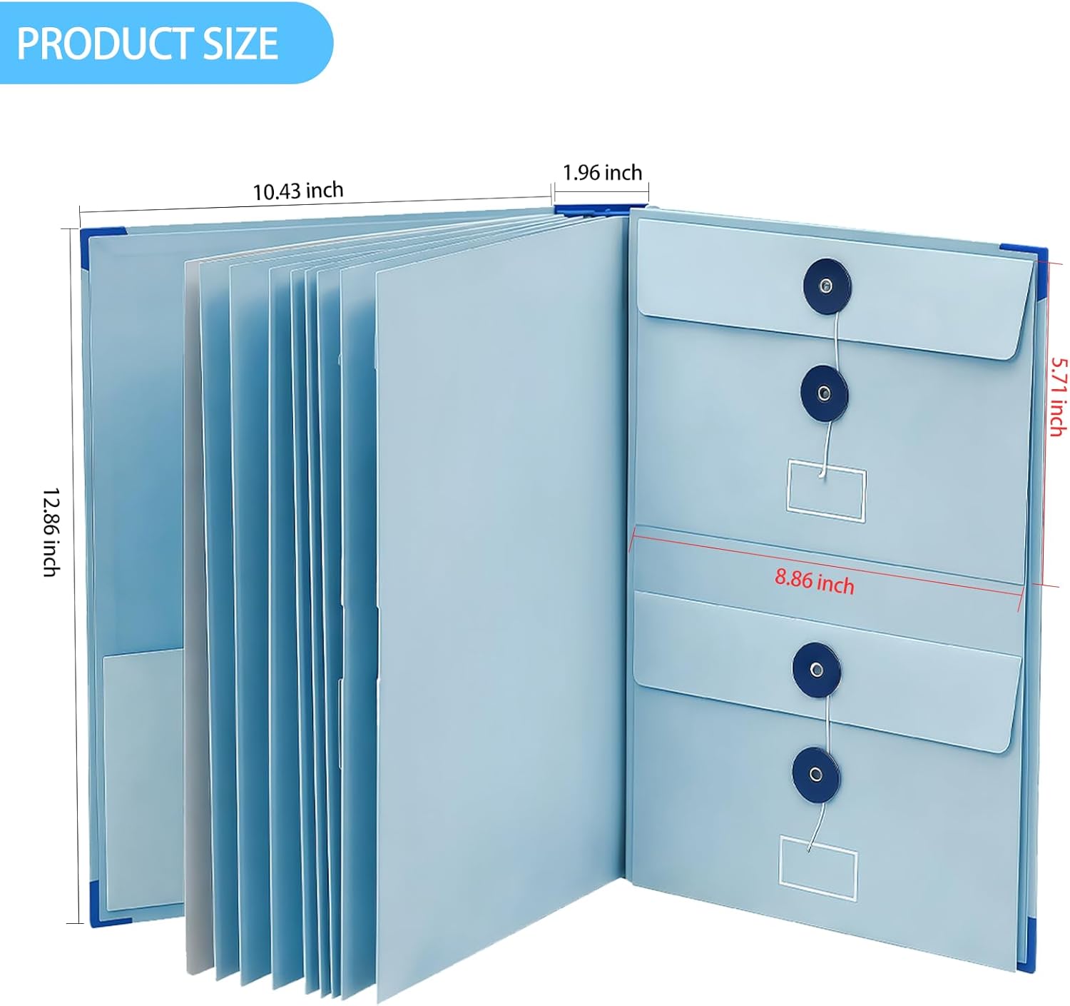 Accordion File Organizer Manila Pocket Document Folder for Passports, Birth Certificates & Important Papers, Office & Home Storage,gift for Weddings, Travel, Lovers, Friends, Graduation, Anniversary