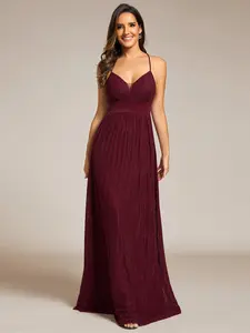 Ever-Pretty Sparkle Sleeveless Backless Formal Maxi Evening Dress with V-Neck in Shimmering Fabric for All Seasons Women's Wear 21961