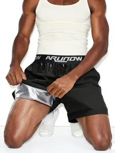 Men's Sauna Sweat Shorts, Heat Trapping Workout Gym Exercise Athletic Shorts, Athletic Wear Shorts, Loose-Fitting Elastic Waist, Casual Short Pants, All Seasons