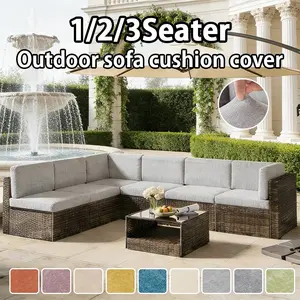 Universal Outdoor Sofa Cushion Cover, Pet-Friendly Washable Couch Protector, Seasonal Use for Garden Picnic, Fits 1/2/3 Seater Sofas, Sofa Covers Washable, Washable Sofa Slipcover