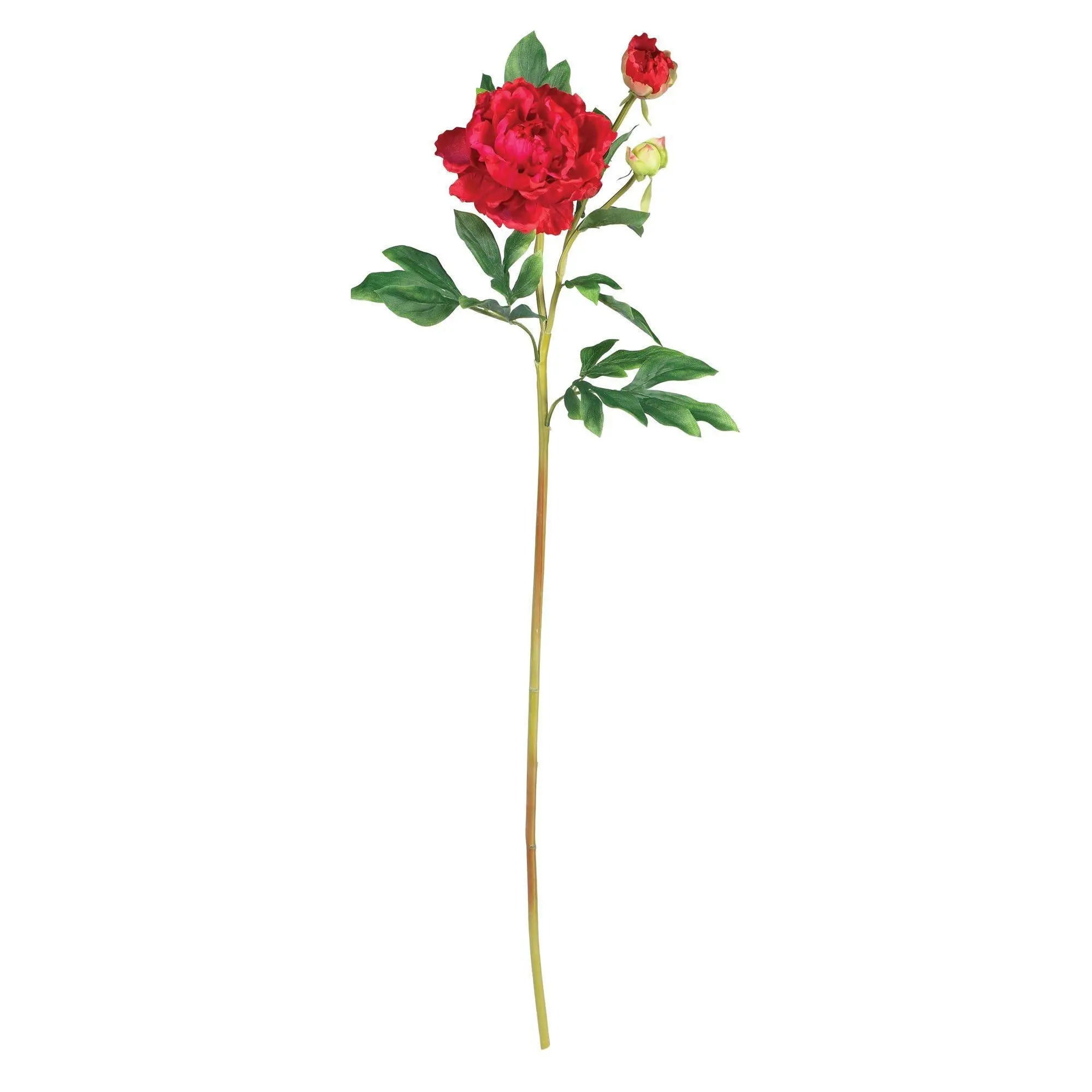 12-Piece 38.5 in Silk Fabric Peony Flower & Leaf Stem Set, Non-Wilting Non-Drying Artificial Flowers, Home Decoration Floral Decor Supplies, Ideal Gift