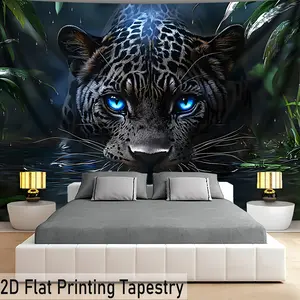 2D Flat - 2D Flat - [2D Flat Printing] 1pc Ultra Large Size Sly Aquatic Tiger Dive Aesthetics Print Tapestry Birthday Gift Room Decoration Party Decoration Suitable Living Room Bedroom Office Hostel with Free Hanging Clips