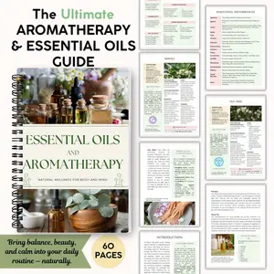 Aromatherapy Essential Oils Beginner Guide, Natural Oil Recipes and Usage Manual, Coil Notebook for Aromatherapy Enthusiasts, Journal for Record Keeping