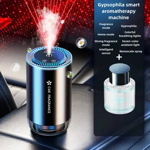 Car interior aromatherapy machine - Home Aromatherapy Oil Diffuser-fragrance aroma diffuser - air freshening and purification - breathing atmosphere light effect - starry sky light effect - with multiple modes to switch Adjustable Car