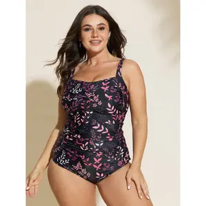 BLOOMCHIC Womens Plus Size One-Piece Swimsuit [M-6X] with Floral Print Tummy-Control 2026 Summer Vibes Swimweek,Spotlight,Summer wins,Deals for you days