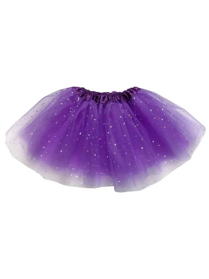 Purple Sequin Heart Tutu Skirt Costume for Toddler, Girls, Women, Plus