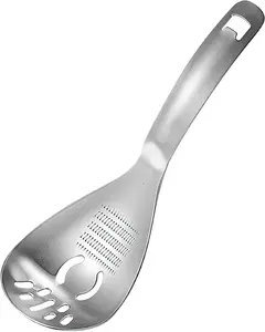 5-in-1 Multifunctional Egg Separator & Potato Masher – 304 Stainless Steel Cooking Tool with Egg Yolk Separator, Grater Plate, Bottle Opener, and Slotted Spoon