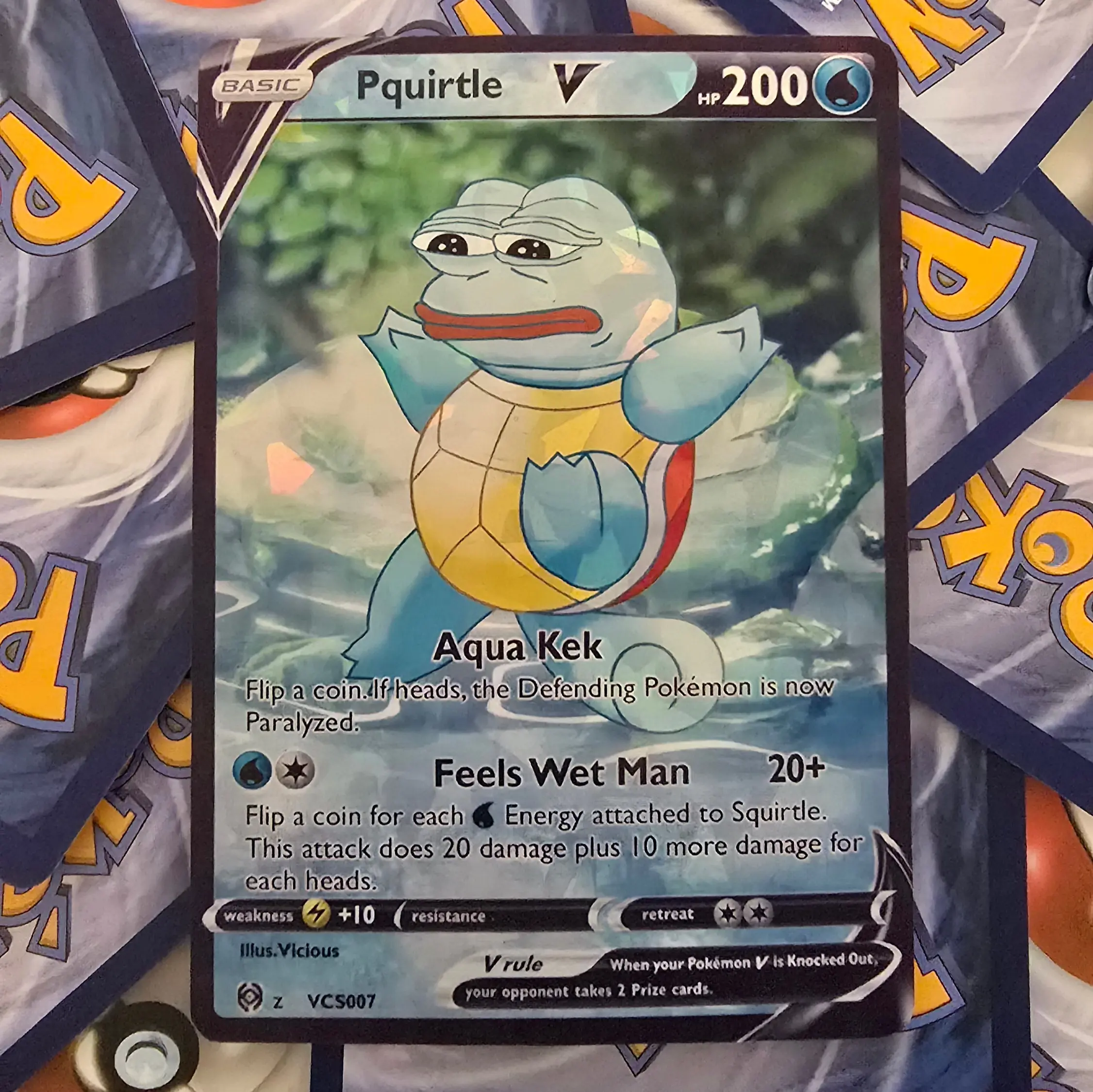 Psquirtle Pokemon Card - pepe and squirtle - TikTok Shop
