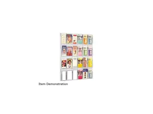 Safco Reveal Clear Literature Displays, 24 Compartments, 30w x 2d x 41h, Clear