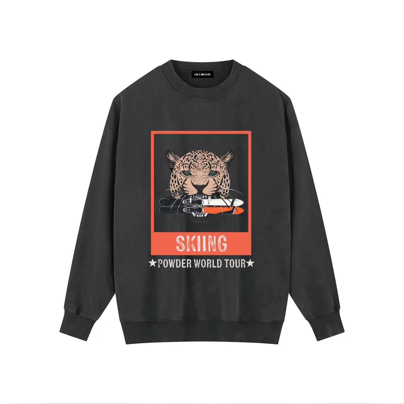 Jaguar Skiing Powder World Tour Washed Sweatshirt