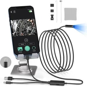 Endoscope Camera with Light,Inspection Camera 16.4ft Gadgets for Men 1080P HD Endoscope with 8 LED Lights