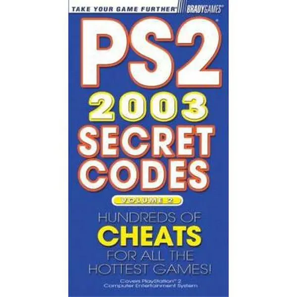 Used Brady Softcover Book - 2003 PS2 Secret Codes, Video Game Cheats Volume 2, English, Very Good Condition with Hundreds of Cheats, Ps2 Secret Codes 2003, Volume 2