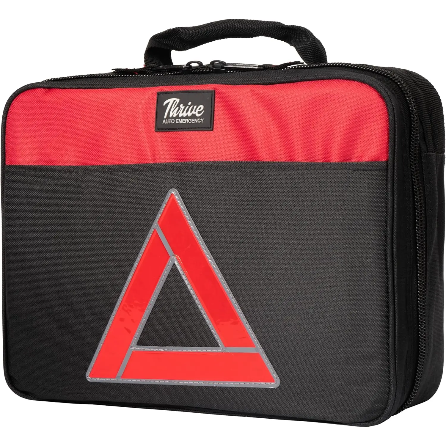 Thrive Emergency Car Kit for Vehicles – 104-Piece Roadside Emergency Kit with Jumper Cables and Mini First Aid Kit – Portable Car Emergency Supplies in Square Bag Thrive