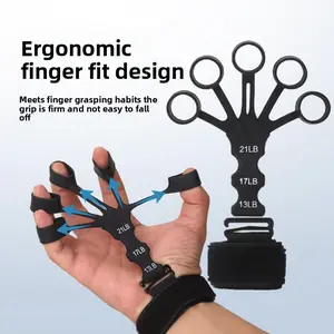 New silicone 5-finger finger trainer, wrist puller, shot aligner, shot ball training auxiliary grip