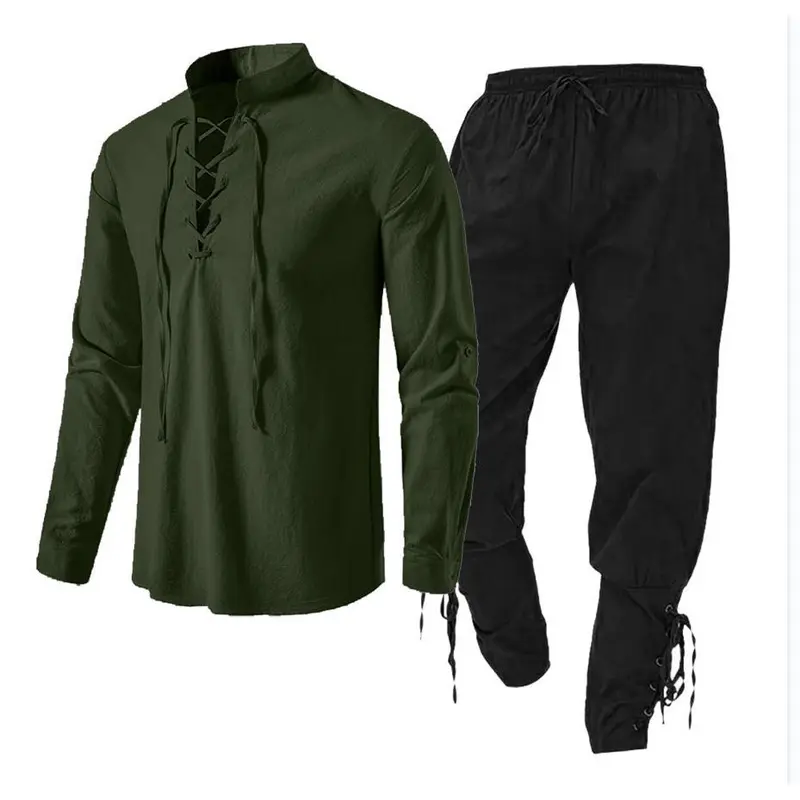 Military green paired with black