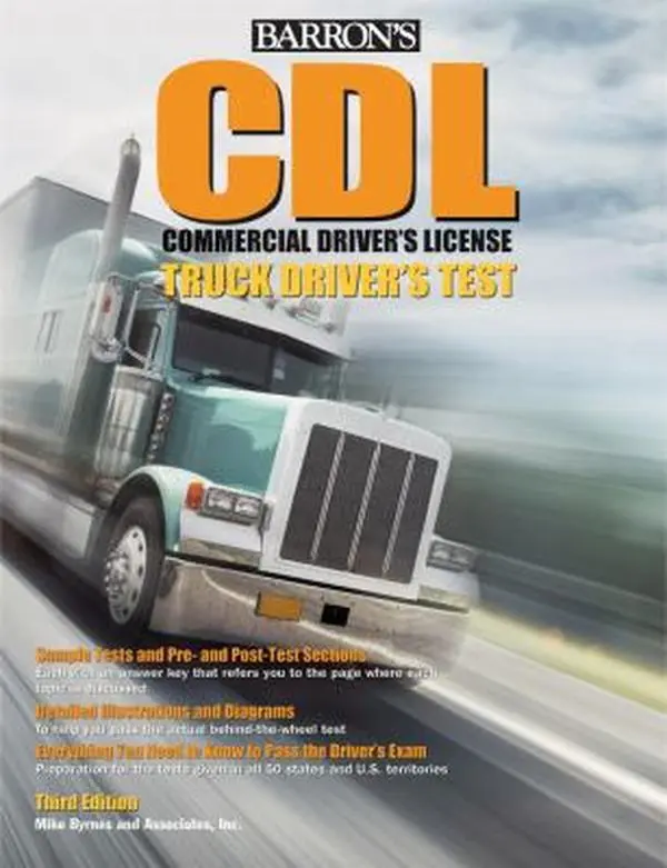 USED Book - Barron's CDL Commercial Driver's Test: Truck Driver's Test by Mike Byrnes and Associates (Paperback) - english