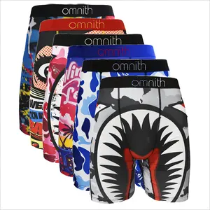 6Pcs Sexy 3D Printed Men Underwear Boxer Short Male Underpants Breathable Panties Lingeries Plus Size Boxer Briefs S-XXXL For Gifts