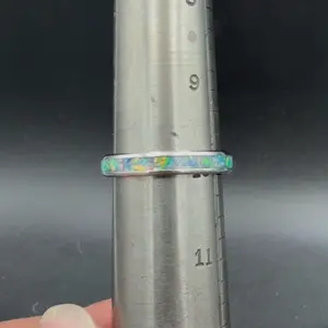 Stainless Steel Opal Ring