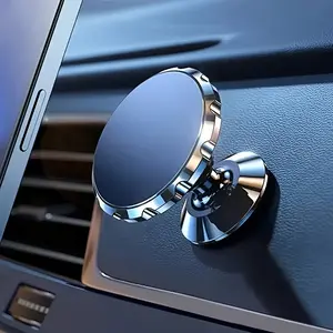 Universal Magnetic Car Phone Holder 2-Pack Air Vent Dashboard Mount 360° Rotation Strong Grip Thick Metal Plate Compatible All Smartphones Easy Install Secure Stable for Car Office Home Travel