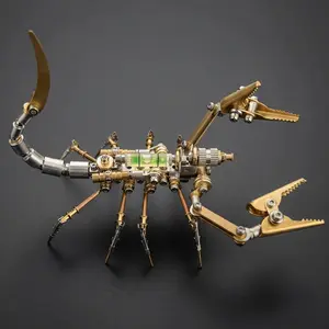 3D Metal Puzzles for Adults Mechanical  Scorpion Model Kit 200 Building Blocks Craft Toys Metal Assembly Model DIY for Brain Teaser Puzzles Toys for Teens Great Birthday