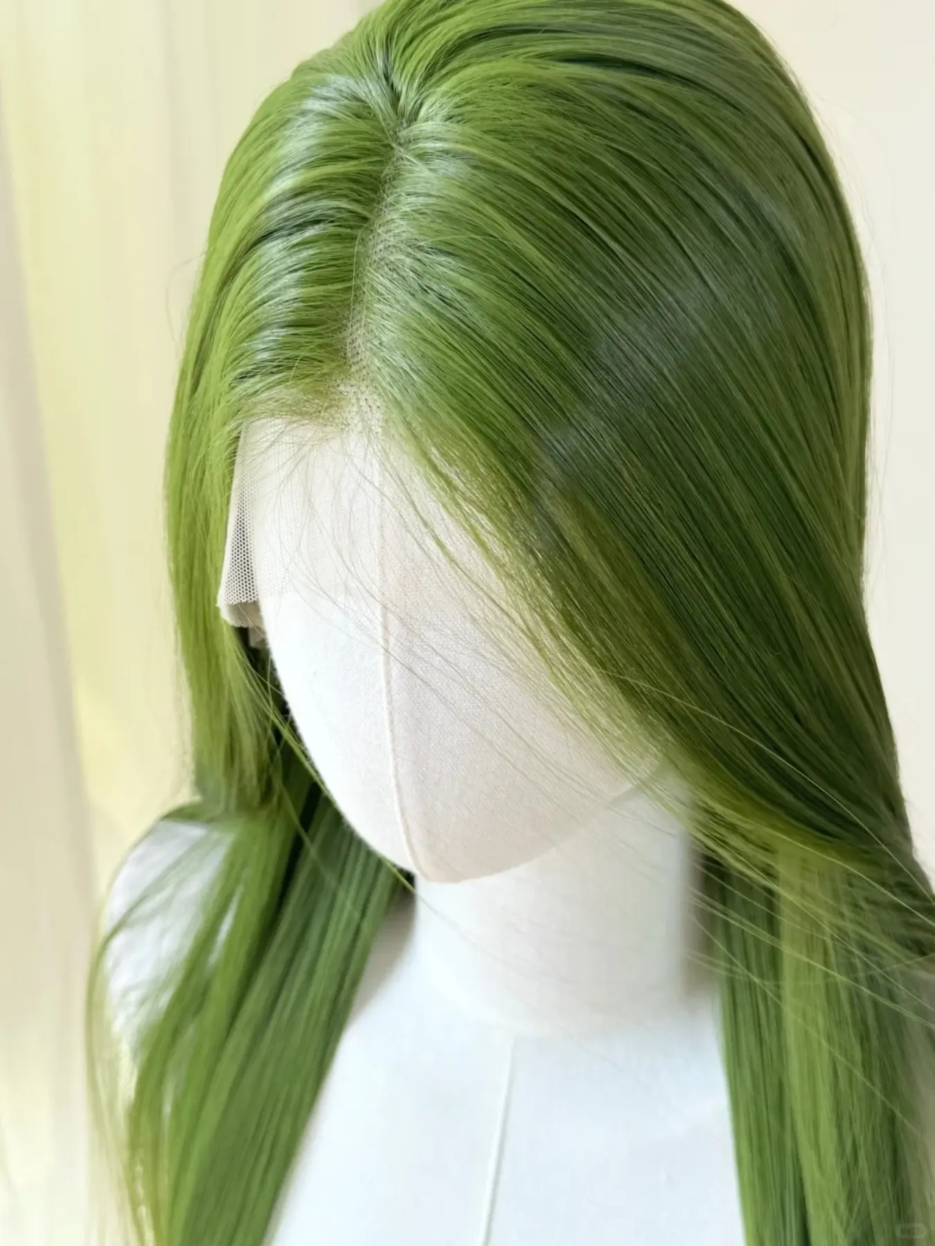 Green Wig Fun Wig Role Play Wig 13*4 Lace Front Wig High Density Wig High Quality Wigs for Cosplay Long Straight Hair Wig High Temperature Fibers Synthetic Lace Wigs for Party Daily Use Synthetic Material Wigs