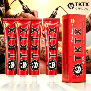 TKTX Red 40% Max Strength Topical Numbing Cream - Painless for Tattoos, Piercings - Long-Lasting Tattoo Aftercare Anesthetic Cream (Beauty & Personal Care, Bath & Body Care)