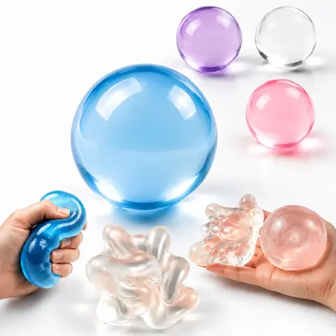 6cm Pink Coconut Oil Silicone Squishy Stress Ball - Decompression Silent Fidget Stress Relief Gadget, Unisex Safe Sensory Play Toy for Ages 12+, No Rebound Calming Anxiety Tool, Crunchy Reusable Desk Ornament
