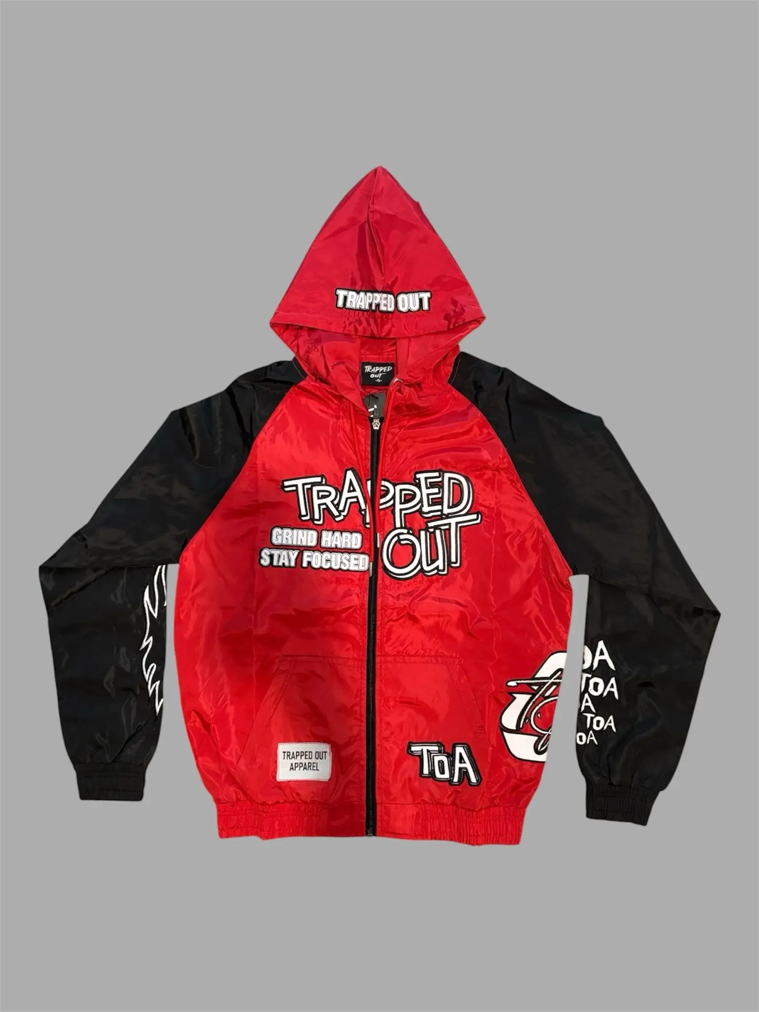 Windbreaker Jackets - Red/Black (S)