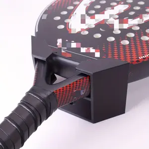 The third-generation multi-functional wall-mounted padel racket storage rack: keeps your precious padel rackets away from the ground/desktop! Provides optimal racket storage space, sturdy and durable. padel racket display stand, racket storage rack.