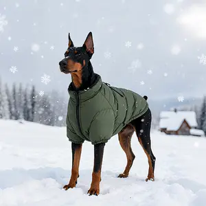 Dog Clothing Large Dog Pet Dog Cotton Coat Two-Legged Clothing Cotton Padded Clothing Fleece Clothing