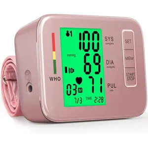 Blood Pressure Monitors,Pink Blood Pressure Machine Bp Cuff Automatic Upper Arm with 8.7"-16.5 inches Adjustable Automatic High Blood Pressure Cuff for Home Use 2 x 90 Sets Memory (Pink BP Cuff)