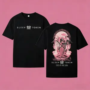 Sleep Token "Even in Arcadia" Tour Exclusive Graphic T-Shirt, Cotton Short Sleeve Tee for Men & Women, Casual Unisex Everyday Wear, Concert Merch Band Tee, Wear the Mystery & Breathe the Vibe, Comfortable Music Fan Outfit, Trendy Streetwear