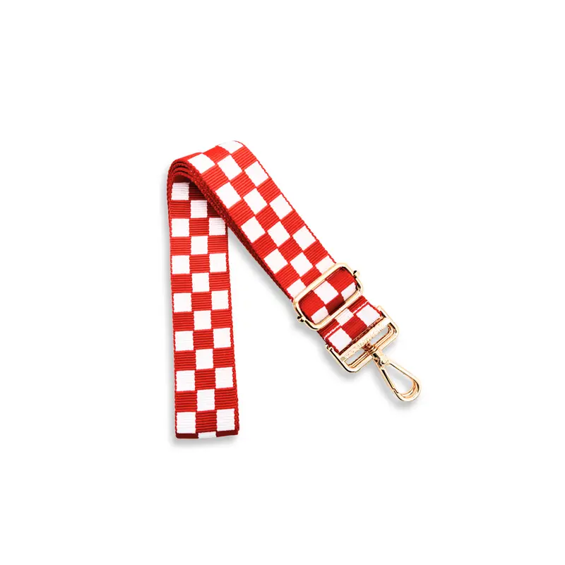 Lizzie Checkered Adjustable Bag Strap - Bag Accessories with Easy Clip, Mix & Match Straps for Night Out Outfit, Crossbody or Hand Carry Use