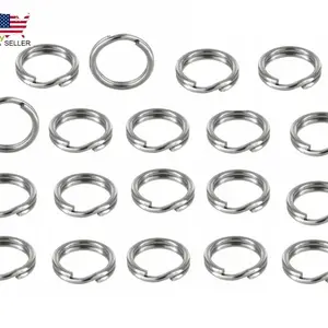 10mm 316 Stainless Steel Key Rings Heavy Duty Split Rings scuba gear 20 pack