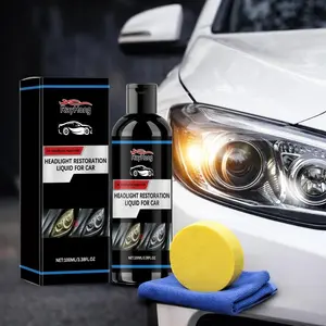 Car Headlight Restoration Kit Quick Fix Cloudy Foggy Yellowing Professional Renovation Repair Liquid Automotive Headlamp Refurbishing Agent